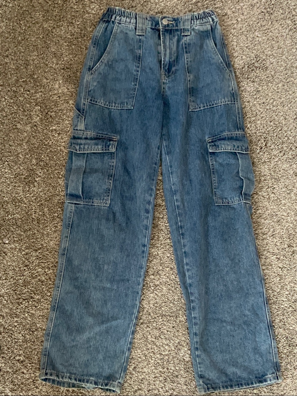 Blue Cargo Denim Jeans